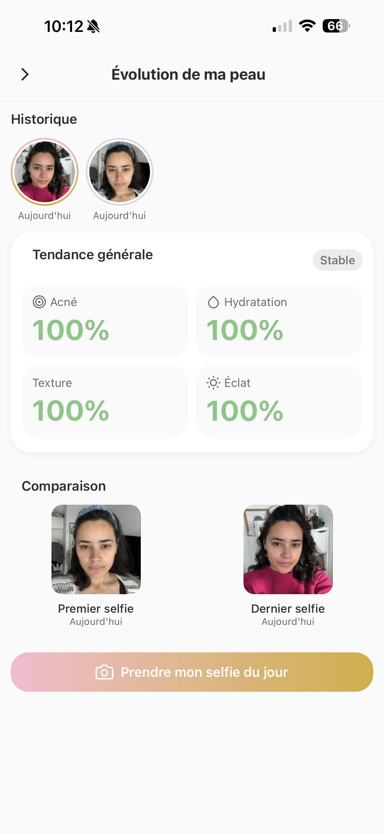 BeautyCase - Évolution de la peau